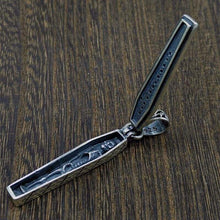 Load image into Gallery viewer, 925 Silver Cross Open Coffin Skull Pendant White Cubic Zirconia Skeleton Pendants Biker Necklace Sterling Gothic Jewelry