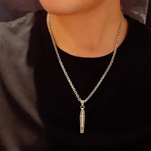 Load image into Gallery viewer, 925 Silver Cross Open Coffin Skull Pendant White Cubic Zirconia Skeleton Pendants Biker Necklace Sterling Gothic Jewelry