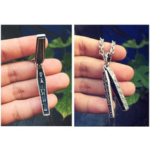 Load image into Gallery viewer, 925 Silver Cross Open Coffin Skull Pendant White Cubic Zirconia Skeleton Pendants Biker Necklace Sterling Gothic Jewelry