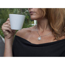 Load image into Gallery viewer, 925 Sterling Silver Black Sun Wheel Necklace Sonnenrad Pendant Occult Symbol Kolovrat Warrior Amulet Talisman Pagan Norse Viking Jewelry for Men Women/Handmade