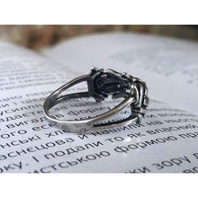 Load image into Gallery viewer, 925 Sterling Silver Double Little Frogs Ring Fashion Casual Rings Handmade Frog Animal Jewelry Money Attraction Wealth Abundance Talisman Gifts for Women Size 7