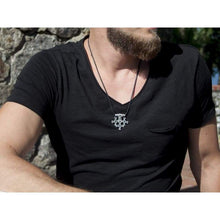 Load image into Gallery viewer, 925 Sterling Silver Hiddensee Thors Hammer Pendant or Various Chain Necklace Viking Cross Odins Mjolnir Symbol Mens Nordic Norse Jewelry Gift for Men Handmade Replica/Add Option-Silver Chain