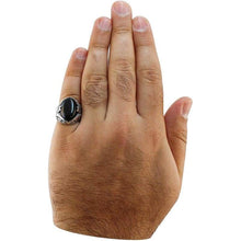 Load image into Gallery viewer, 925 Sterling Silver Jewelry Onyx Stone Men's Ring