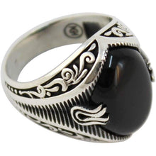 Load image into Gallery viewer, 925 Sterling Silver Jewelry Onyx Stone Men's Ring