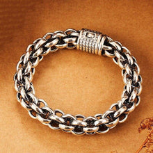 Load image into Gallery viewer, 925 Sterling Silver Link Chain Thick Men Bracelet Vintage Thail+ Handmade Rock Biker Mens Bracelets 2017