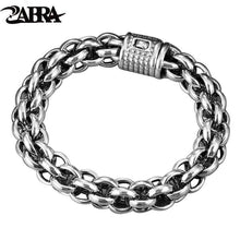 Load image into Gallery viewer, 925 Sterling Silver Link Chain Thick Men Bracelet Vintage Thail+ Handmade Rock Biker Mens Bracelets 2017