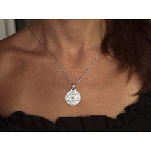 Load image into Gallery viewer, 925 Sterling Silver Lucky Coin Necklace Ancient Chinese Coins Money Pendant Evil Eye Good Luck Charm Feng Shui Attract Fortune Amulet Talisman Jewelry Gift for Men Women/Handmade