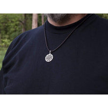 Load image into Gallery viewer, 925 Sterling Silver Viking Valkyrie Pendant Necklace Sacred Geometry Asatru Celtic Odins Jewelry Valkyria Ancient Norse Pagan Protection Amulet Gifts for Men and Women