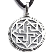 Load image into Gallery viewer, 925 Sterling Silver Viking Valkyrie Pendant Necklace Sacred Geometry Asatru Celtic Odins Jewelry Valkyria Ancient Norse Pagan Protection Amulet Gifts for Men and Women