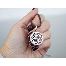 Load image into Gallery viewer, 925 Sterling Silver Viking Valkyrie Pendant Necklace Sacred Geometry Asatru Celtic Odins Jewelry Valkyria Ancient Norse Pagan Protection Amulet Gifts for Men and Women
