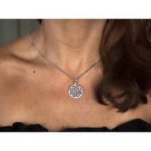 Load image into Gallery viewer, 925 Sterling Silver Viking Valkyrie Pendant Necklace Sacred Geometry Asatru Celtic Odins Jewelry Valkyria Ancient Norse Pagan Protection Amulet Gifts for Men and Women