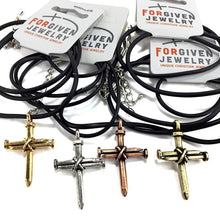 Load image into Gallery viewer, Antique Nail Cross Necklace - Pendant Necklace