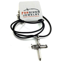 Load image into Gallery viewer, Antique Nail Cross Necklace - Pendant Necklace