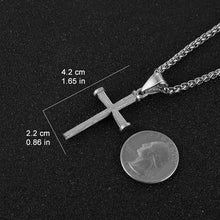 Load image into Gallery viewer, Antique Nail Cross Stainless Steel Pendants Christian Necklace (Silver)
