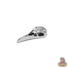 Load image into Gallery viewer, BaviPower Huginn Raven Skull Pendant Necklace with Aegishjalmur The Helm of Awe Symbol Stainless Steel Nordic Scandinavian Necklace