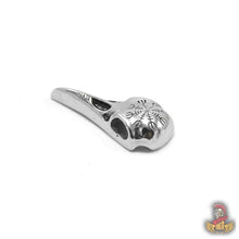 Load image into Gallery viewer, BaviPower Huginn Raven Skull Pendant Necklace with Aegishjalmur The Helm of Awe Symbol Stainless Steel Nordic Scandinavian Necklace