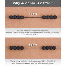 Load image into Gallery viewer, Beaded Bracelets for Men Black Onyx - 8mm Tiger Eye Stone Beads Bracelet Adjustable Natural Matte Agate Onyx Yoga Essential Oils Anxiety