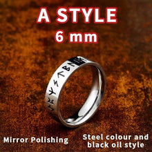 Load image into Gallery viewer, BEIER Width 8mm Fashion Viking Rune Ring Simple Wedding Jewelry for man women Lover gift Retro Style Dropshipping BR-R105