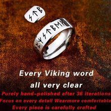 Load image into Gallery viewer, BEIER Width 8mm Fashion Viking Rune Ring Simple Wedding Jewelry for man women Lover gift Retro Style Dropshipping BR-R105