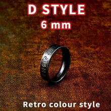 Load image into Gallery viewer, BEIER Width 8mm Fashion Viking Rune Ring Simple Wedding Jewelry for man women Lover gift Retro Style Dropshipping BR-R105