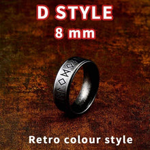 Load image into Gallery viewer, BEIER Width 8mm Fashion Viking Rune Ring Simple Wedding Jewelry for man women Lover gift Retro Style Dropshipping BR-R105