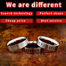 Load image into Gallery viewer, BEIER Width 8mm Fashion Viking Rune Ring Simple Wedding Jewelry for man women Lover gift Retro Style Dropshipping BR-R105
