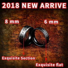 Load image into Gallery viewer, BEIER Width 8mm Fashion Viking Rune Ring Simple Wedding Jewelry for man women Lover gift Retro Style Dropshipping BR-R105