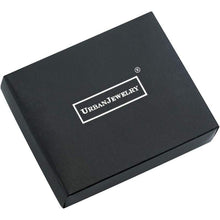 Load image into Gallery viewer, Braided Black Genuine Leather Bracelet with Locking Stainless Steel Clasp (Black, Silver, Length 8")