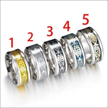 Load image into Gallery viewer, Christian Cross of Jesus Ring - Unisex - Religious Jewelry (Stainless Steel)