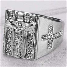 Load image into Gallery viewer, Christian Jesus Cross Ring (Stainless Steel) - Ring