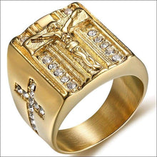 Load image into Gallery viewer, Christian Jesus Cross Ring (Stainless Steel) - Ring