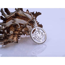 Load image into Gallery viewer, Circle of Life Pendant Occult Solar Symbol Necklace 925 Sterling Silver Choker Ancient Slavic Sun Energy Amulet Esoteric Buddhist Hindu Jewelry for Men Women