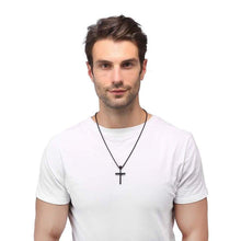 Load image into Gallery viewer, Cross Necklace by Pendant Men Sports Stainless Steel Necklace and Baseball Cross Necklaces Boys Gift