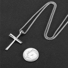 Load image into Gallery viewer, Cross Necklace by Pendant Men Sports Stainless Steel Necklace and Baseball Cross Necklaces Boys Gift