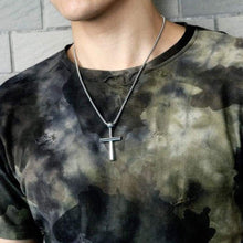 Load image into Gallery viewer, Cross Necklace for Men WomenAthletes Cross Pendant Sports Stainless Steel Baseball + Baseball Bat - 7454927011