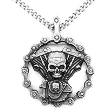 Load image into Gallery viewer, Davitu AMUMIU Fashion Pentagram Pan God Skull Goat Head Pendant Necklace Luck Satanism Occult Metal Vintage Silver Star Necklace HZP336 -