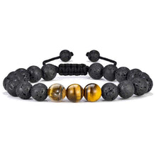 Load image into Gallery viewer, Essential Oil Bracelet for Men Diffuser - Mens Tiger Eye Stone Beads Bracelet Adjustable Natural Yoga Anxiety Stress Relief Mens Essential