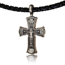 Load image into Gallery viewer, EVBEA Crucifix West Syrian Cross Pendants&Necklaces Stainless Steel Chain Vintage Catholic Religious Men Jewelry(2 Chians)