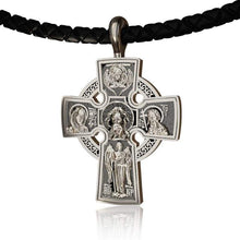 Load image into Gallery viewer, EVBEA Crucifix West Syrian Cross Pendants&Necklaces Stainless Steel Chain Vintage Catholic Religious Men Jewelry(2 Chians)