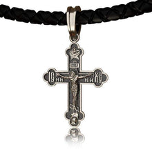 Load image into Gallery viewer, EVBEA Crucifix West Syrian Cross Pendants&Necklaces Stainless Steel Chain Vintage Catholic Religious Men Jewelry(2 Chians)
