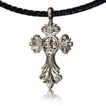 Load image into Gallery viewer, EVBEA Crucifix West Syrian Cross Pendants&Necklaces Stainless Steel Chain Vintage Catholic Religious Men Jewelry(2 Chians)
