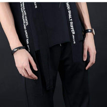 Load image into Gallery viewer, ExEcharge Alloy with Leather Bracelet Stainless Steel with PU Leather Multi-Layer Braided Cuff Wrap Magnetic-Clasp Bracelets for