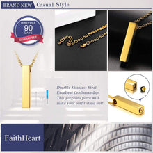 Load image into Gallery viewer, FaithHeart Cremation Urn Necklace Women Men 18K Gold Plated Memento Jewelry Pet Ashes/Perfume Heart Keepsake Pendant Necklace for Memory