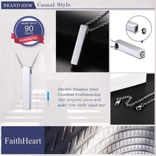 Load image into Gallery viewer, FaithHeart Cremation Urn Necklace Women Men 316L Stainless Steel Memento Jewelry Pet Ashes/Perfume Heart Keepsake Pendant Necklace for