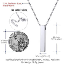 Load image into Gallery viewer, FaithHeart Cremation Urn Necklace Women Men 316L Stainless Steel Memento Jewelry Pet Ashes/Perfume Heart Keepsake Pendant Necklace for