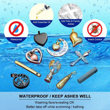 Load image into Gallery viewer, FaithHeart Cremation Urn Necklace Women Men Black Gun Plated Memento Jewelry Pet Ashes/Perfume Heart Keepsake Pendant Necklace for Memory