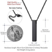 Load image into Gallery viewer, FaithHeart Cremation Urn Necklace Women Men Black Gun Plated Memento Jewelry Pet Ashes/Perfume Heart Keepsake Pendant Necklace for Memory