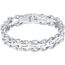 Load image into Gallery viewer, FaithHeart Cross Bracelet Bible Verse Prayer Jewelry Stainless Steel/18K Gold Plated Resilient Beads Chain Bracelet Christian Praying Hands