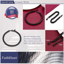 Load image into Gallery viewer, FaithHeart Cross Bracelet Bible Verse Prayer Jewelry, Stainless Steel/18K Gold Plated Resilient Beads Chain Bracelet Christian Praying Hands Coin Medal Saint Benedict Bracelets (Send Gift Box)