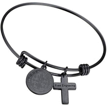 Load image into Gallery viewer, FaithHeart Cross Bracelet Bible Verse Prayer Jewelry Stainless Steel/18K Gold Plated Resilient Beads Chain Bracelet Christian Praying Hands